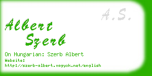 albert szerb business card